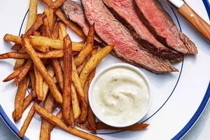 Steaks with French fries